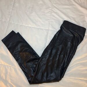 Ci Sono Black Leather Leggings